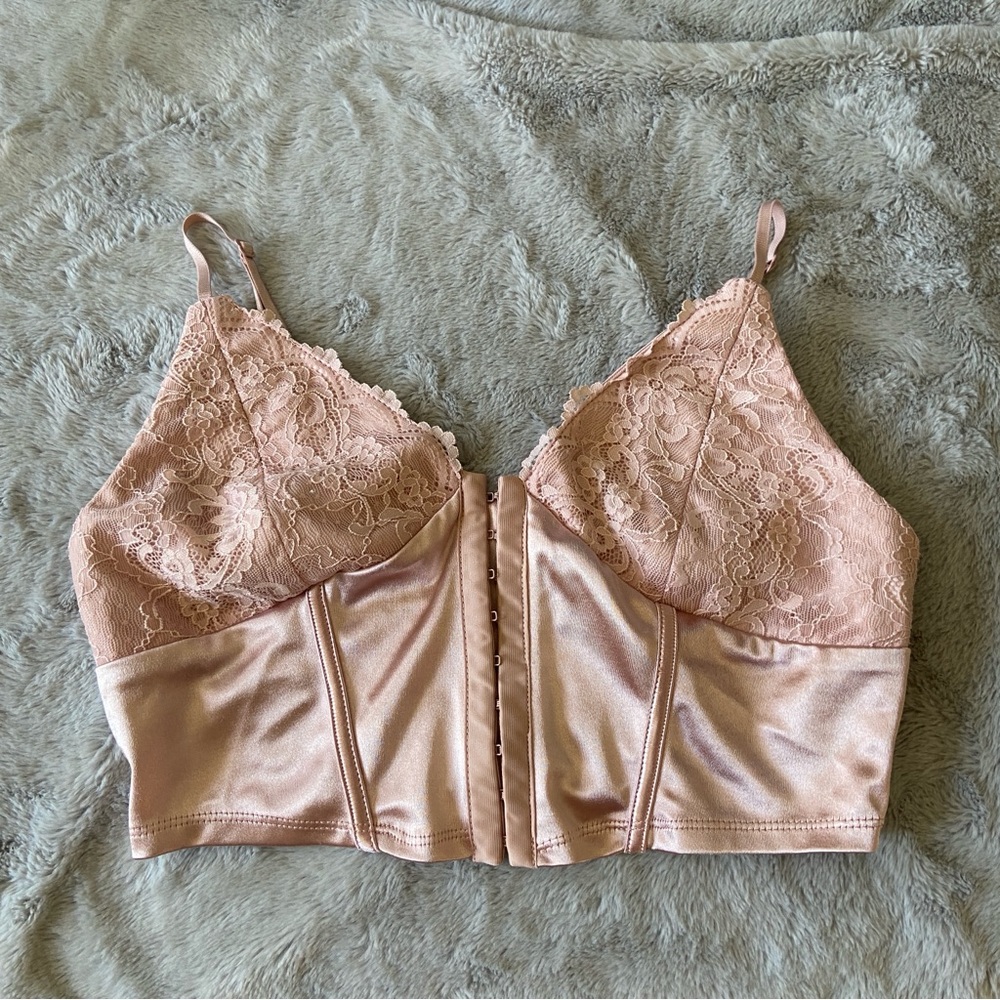💝3/$20 Blush Lace Satin Bralette